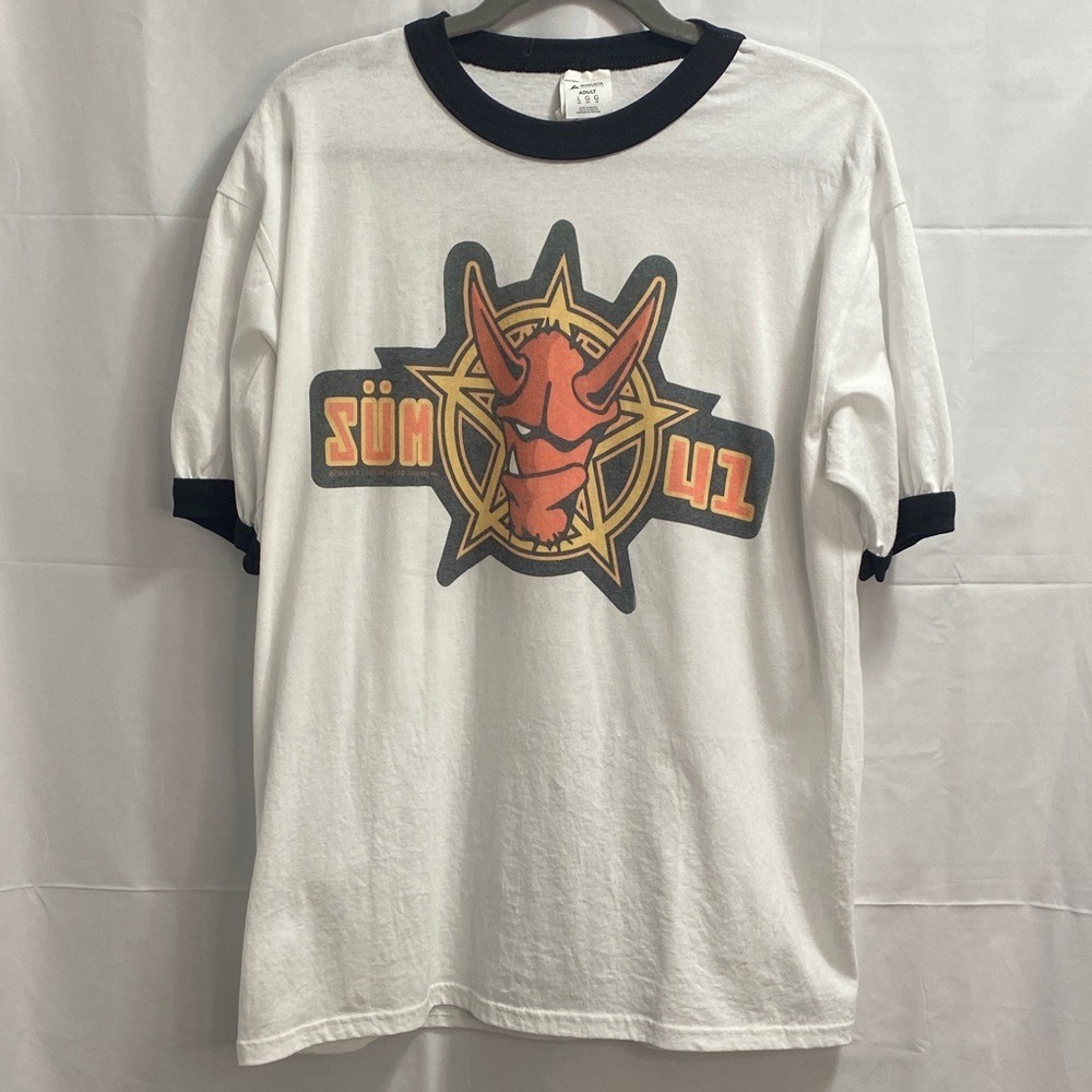 Sum 41 Punk Band Graphic Ringer T-Shirt